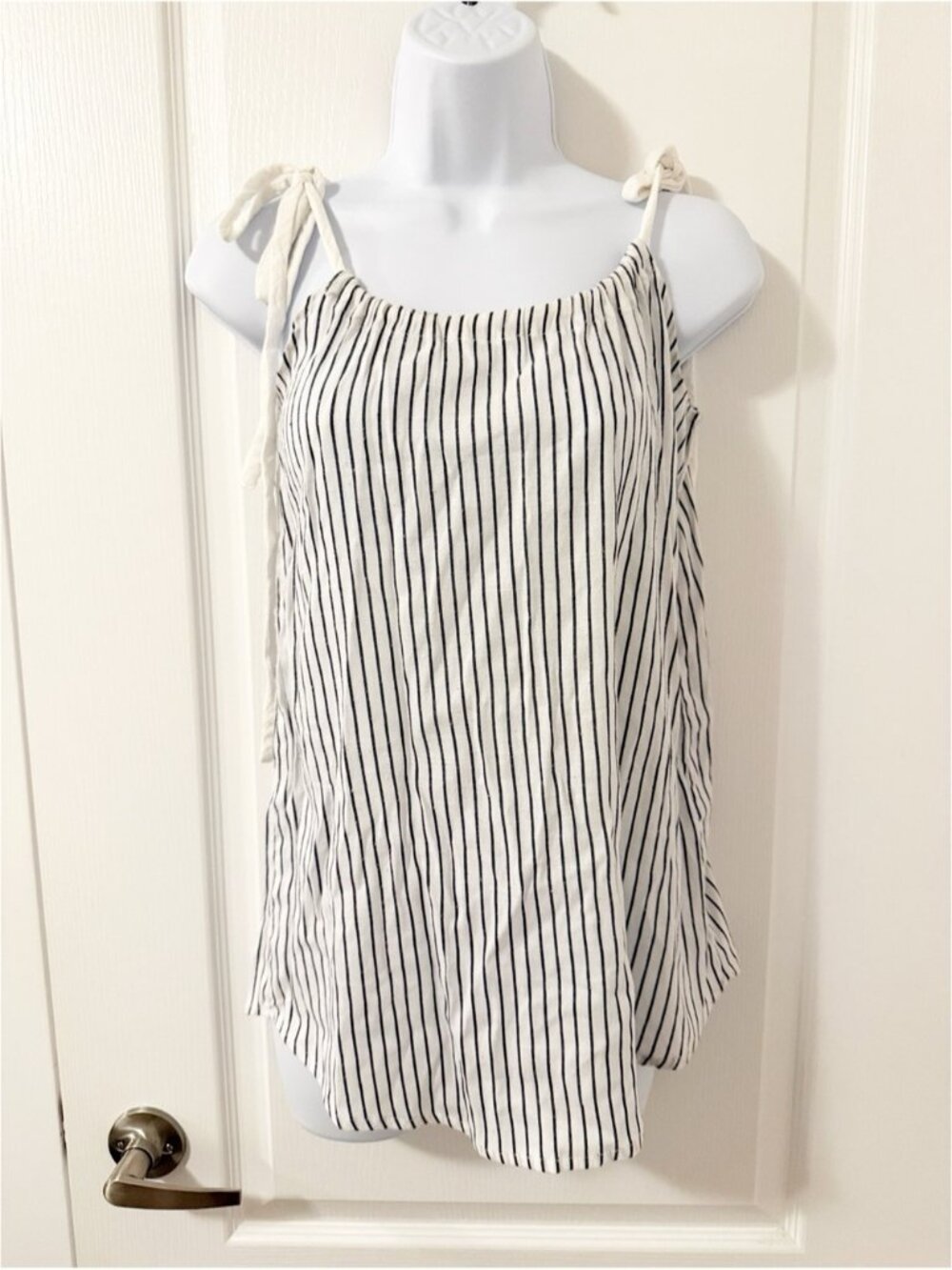 Légoe Heritage Women's Tank Top 0 Stripe Boho Chic Euro Summer Peasant Cotton